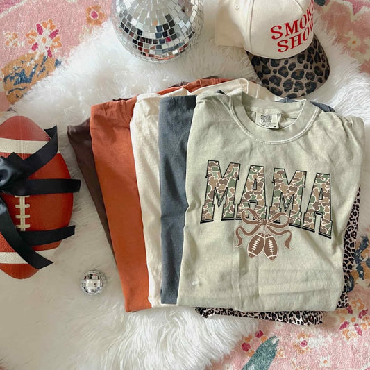 Camo Football Mama Tee