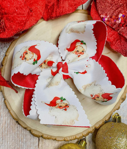 Red Santa Bow