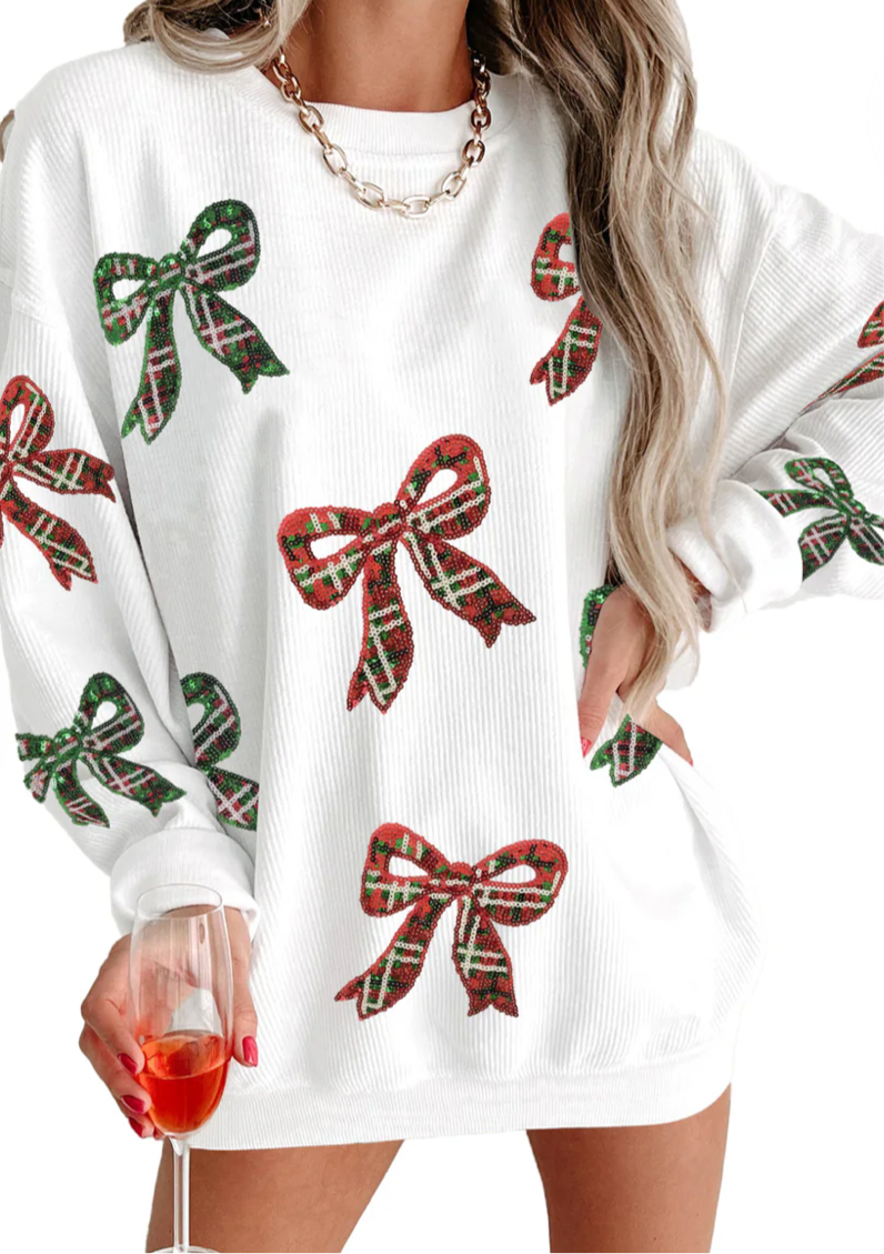 Christmas Sequin Corduroy Top