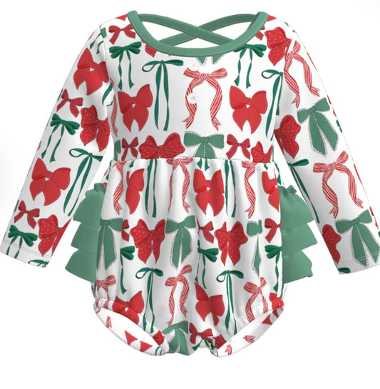Christmas Bows Onesie