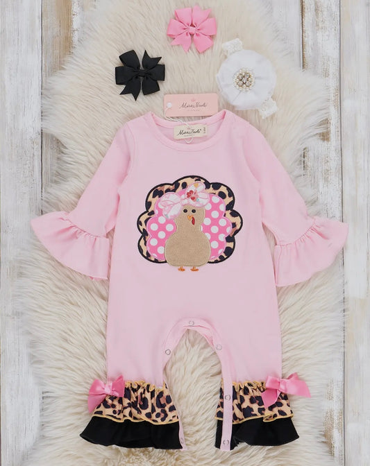 Pink Turkey Romper