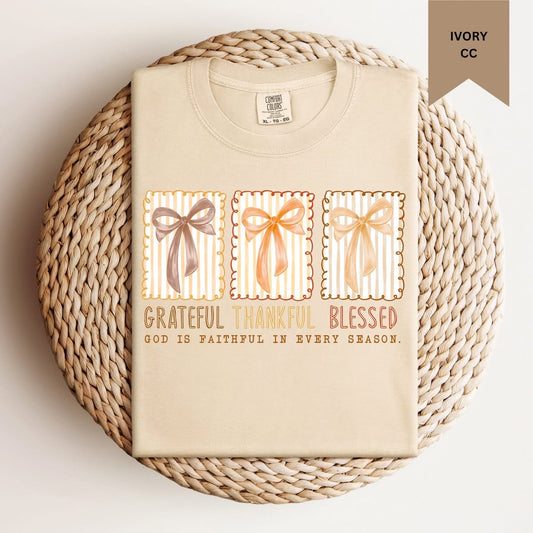 Grateful Thankful Blessed Tee