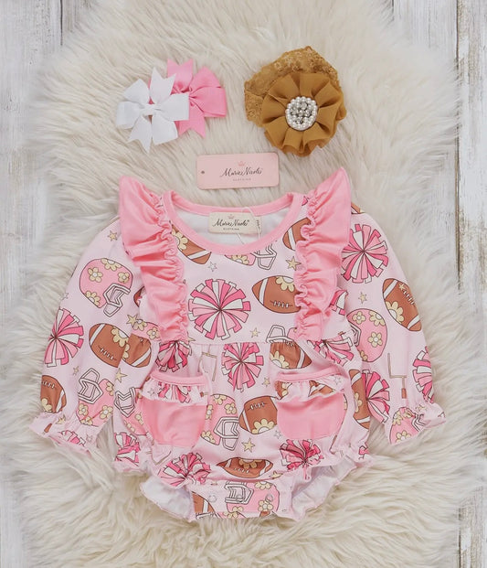 Pink Football Onesie
