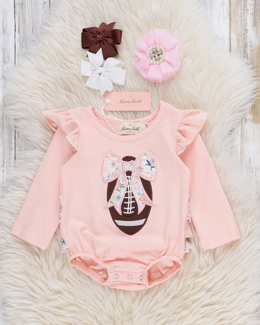 Bow Football Onesie