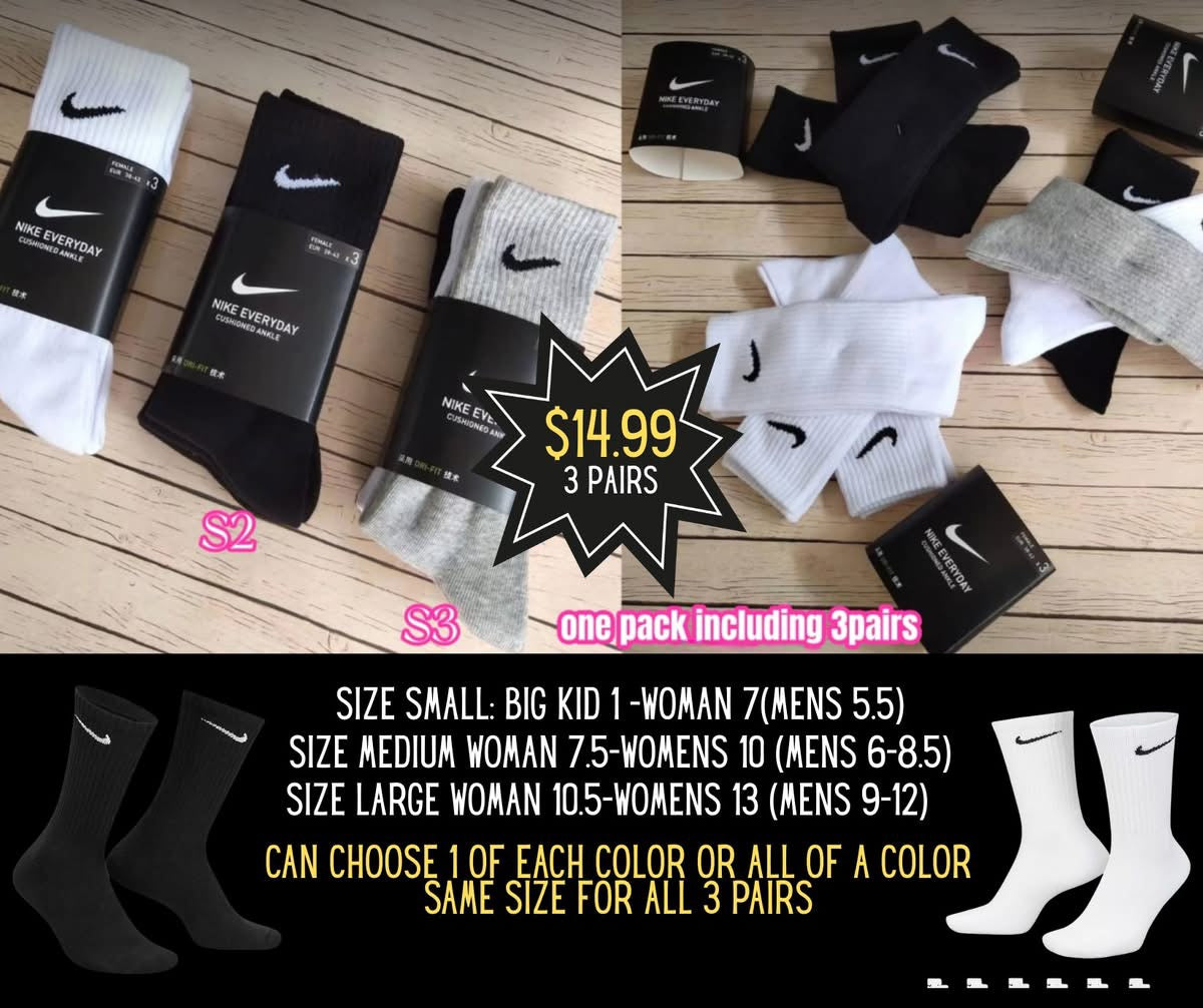Nike Socks 3pc