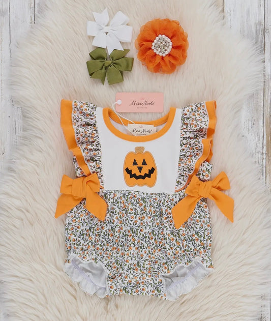 Floral Pumpkin Onesie
