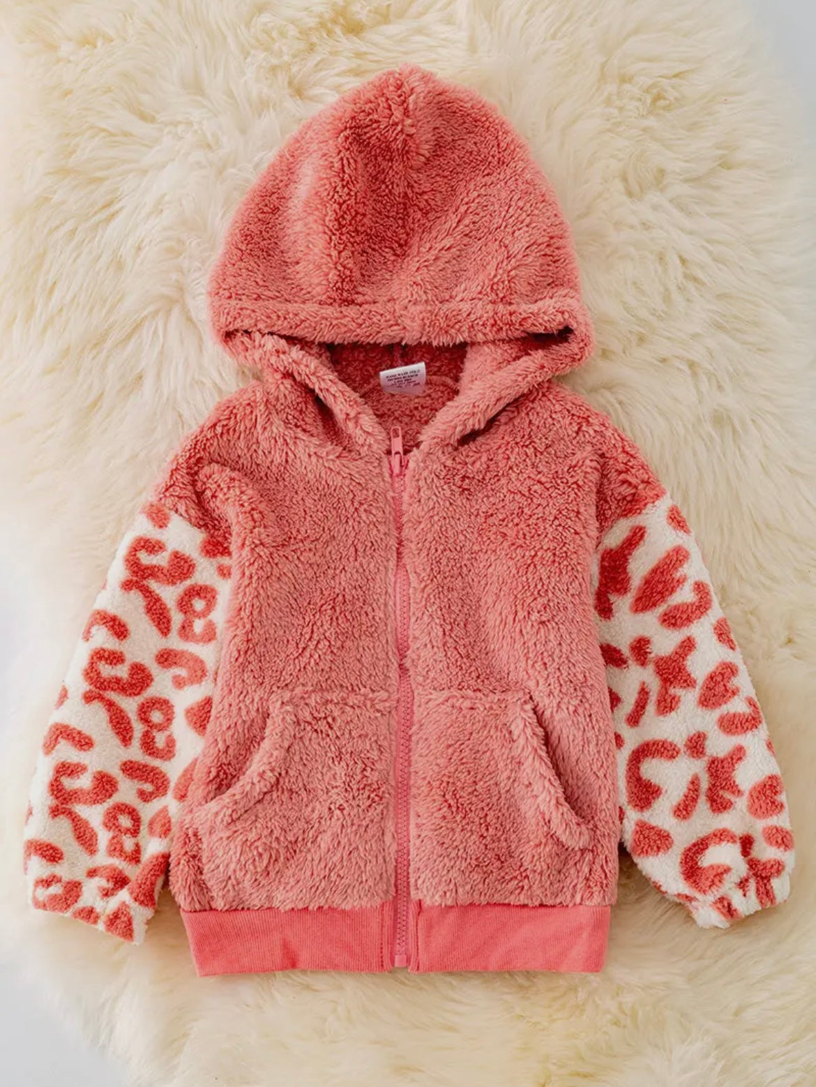 Pink Leopard Fleece Jacket