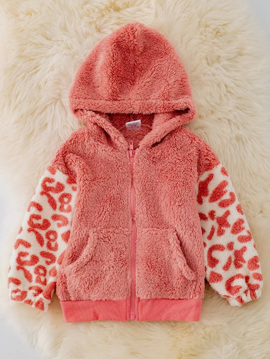 Pink Leopard Fleece Jacket