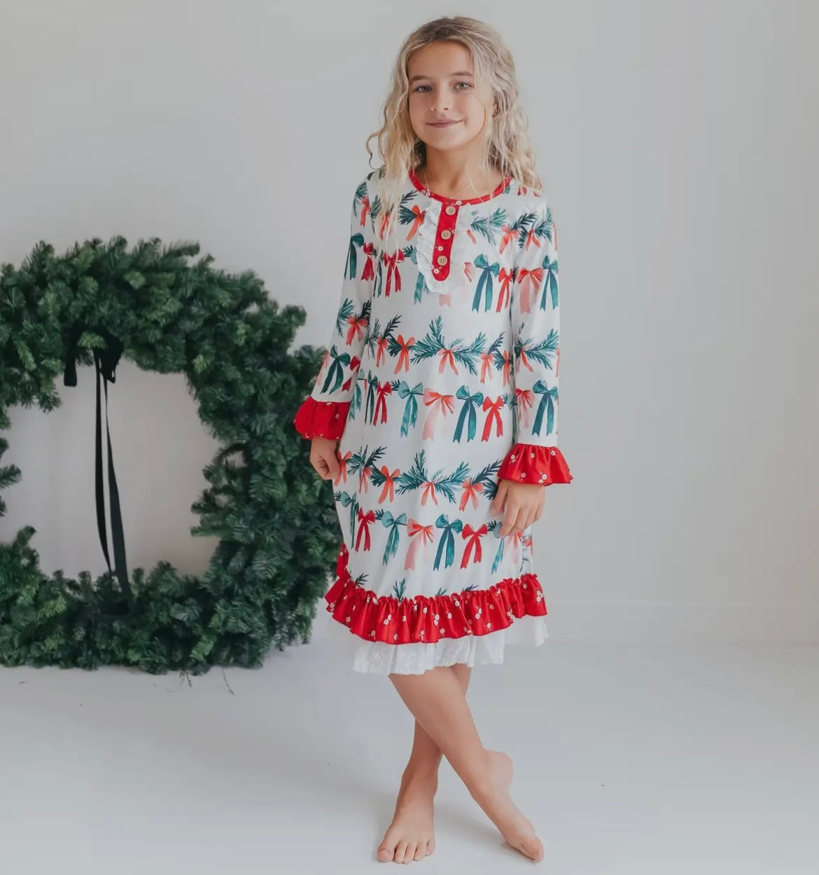 Holly & Bows Night Gown