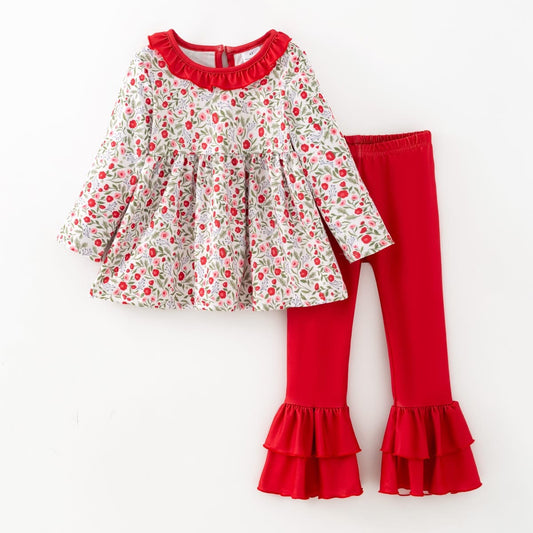 Red Floral Set