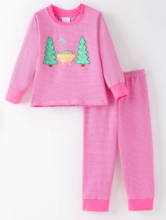 Pink Nativity Pjs