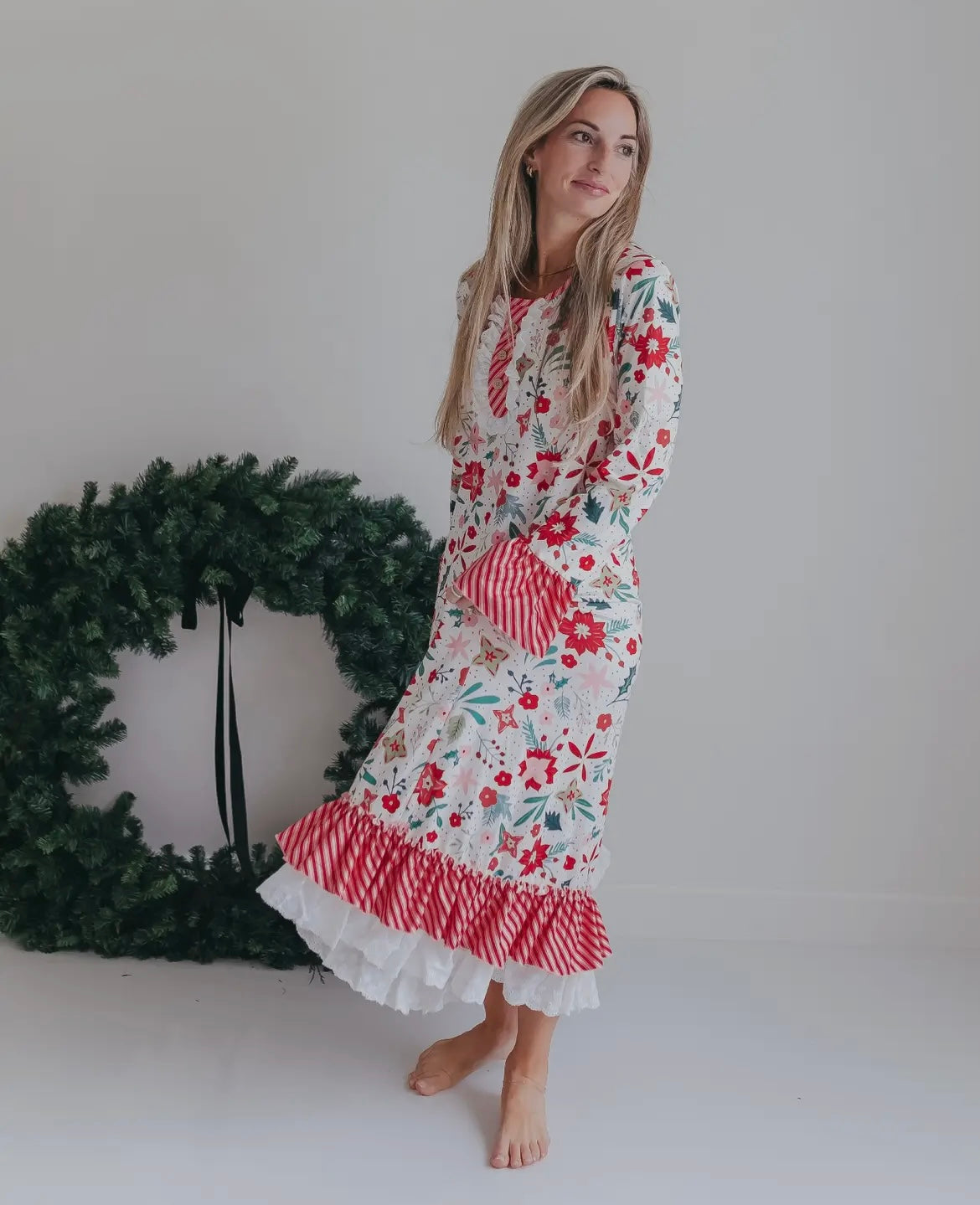 Christmas Flowers MOM Gown