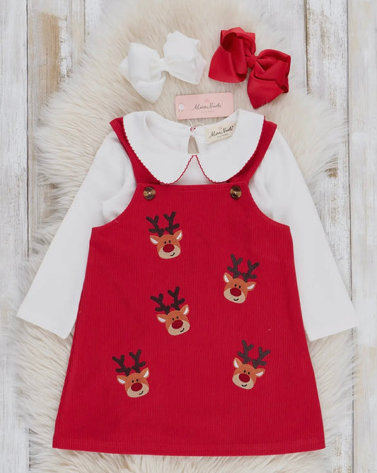 Corduroy Reindeer Dress