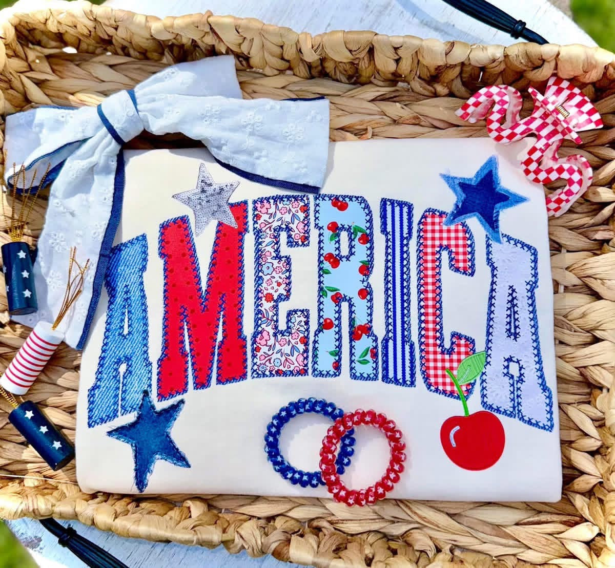 America Patch Work Tees