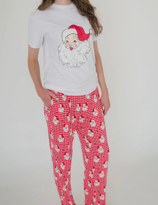 Red Bamboo Christmas Lounge Pants