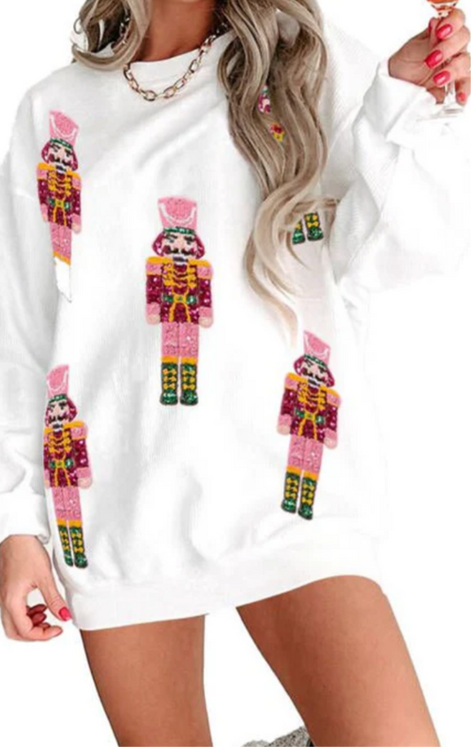 Christmas Sequin Corduroy Top