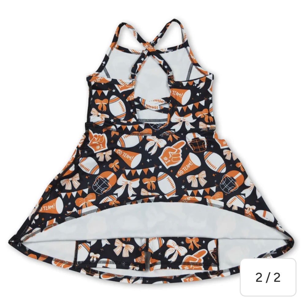 Black & Orange Football Athletic Dress