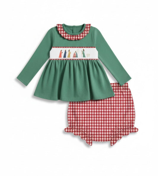 Nativity Embroidered Bummie Set