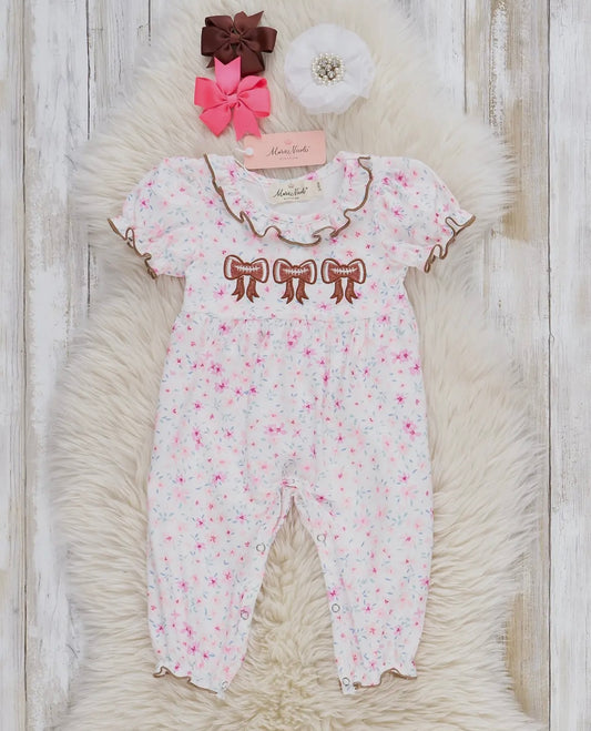 Football Bow Romper