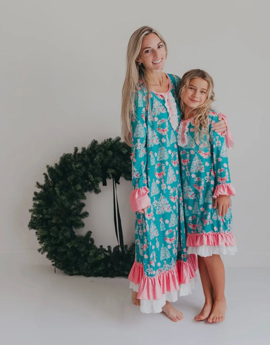Teal Lace Nutcracker MOM Gown