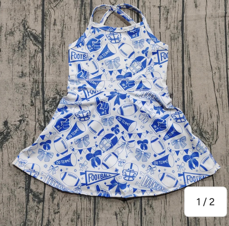 Blue Football Athletic Dress