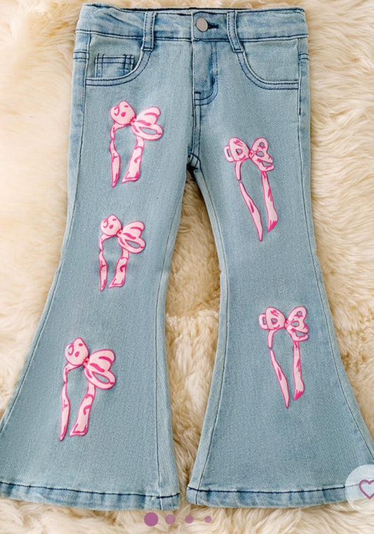 Pink Bow Denim