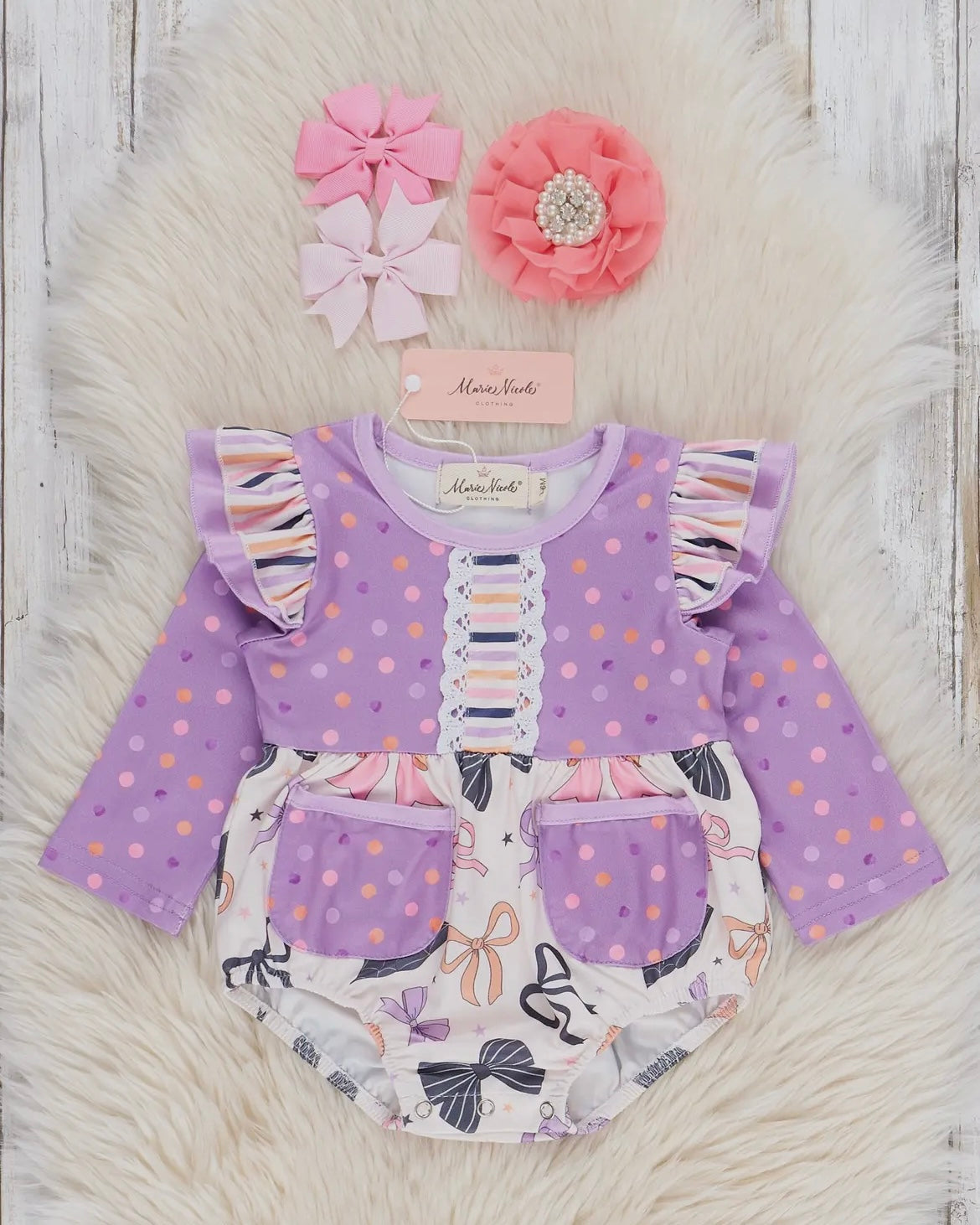Halloween Bow Onesie