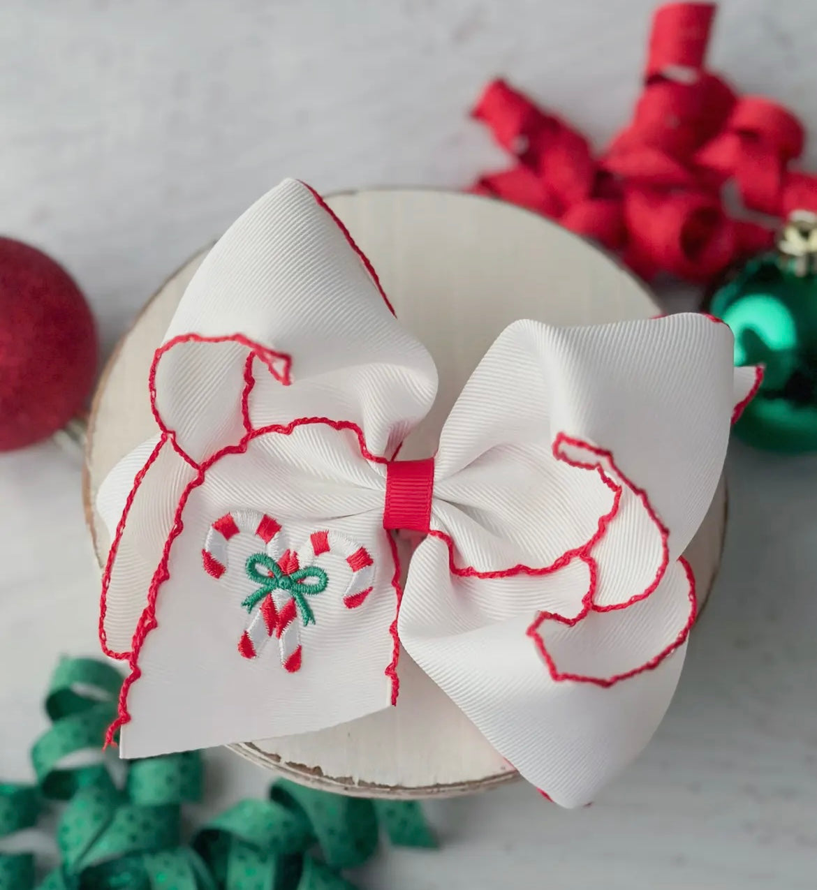 Candy Cane Bow