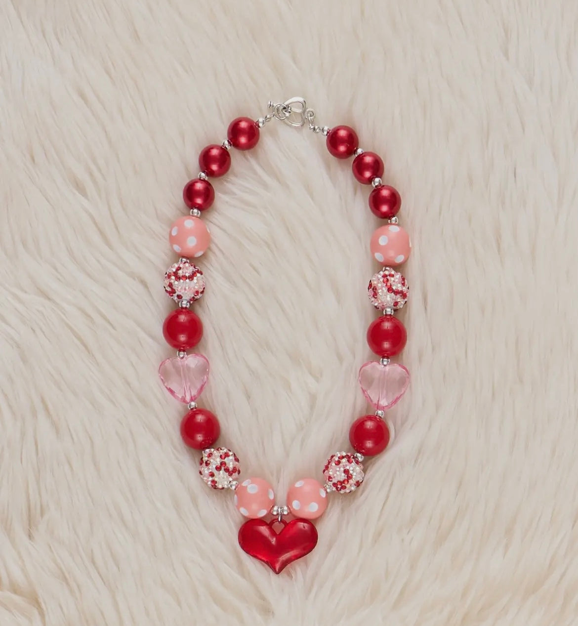Red Heart Charm Necklace