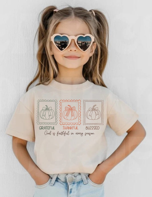 Grateful. Thankful. Blessed. Tee