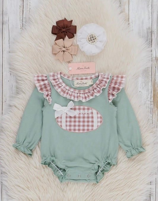 Ruffle Football Onesie