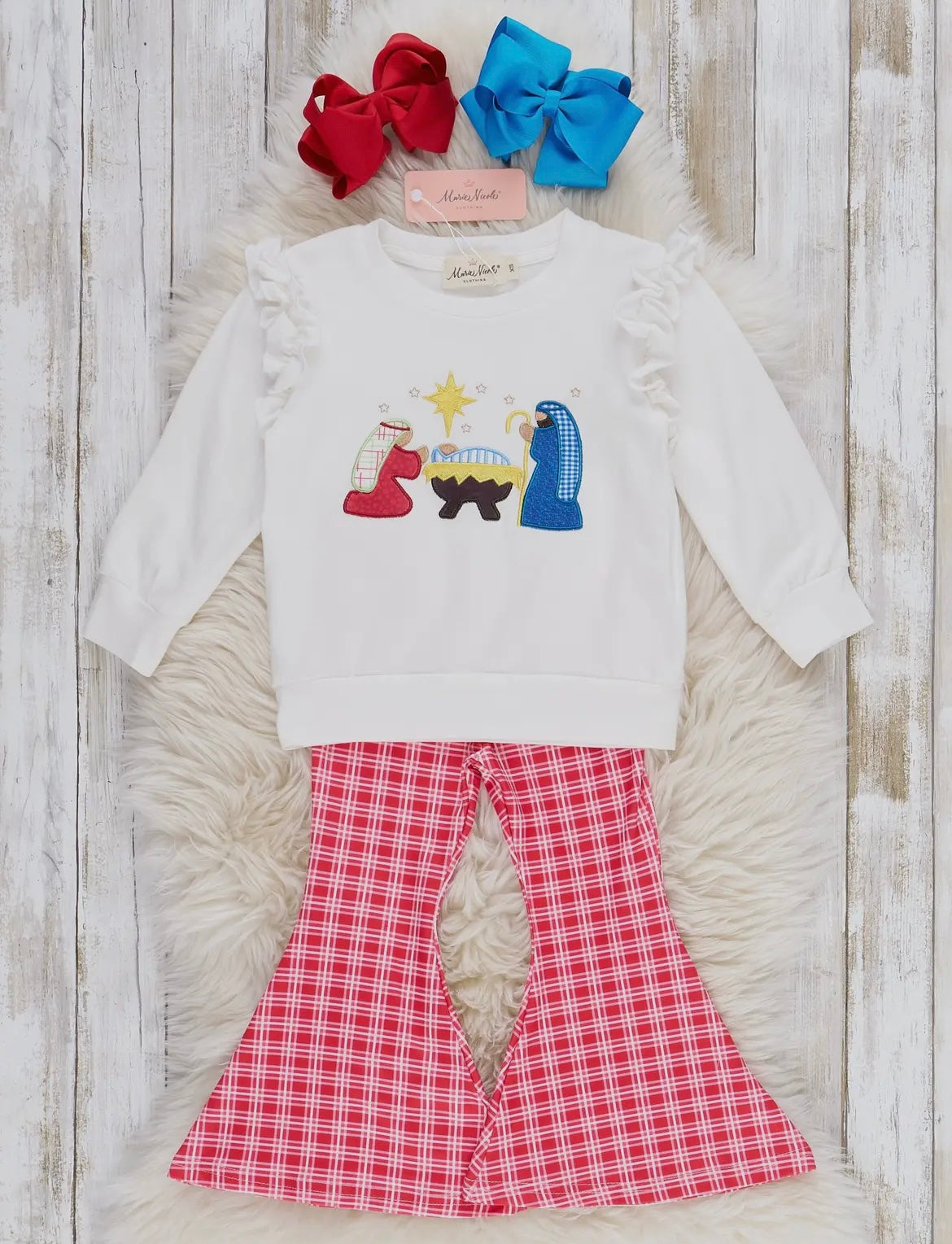 Nativity Plaid Set