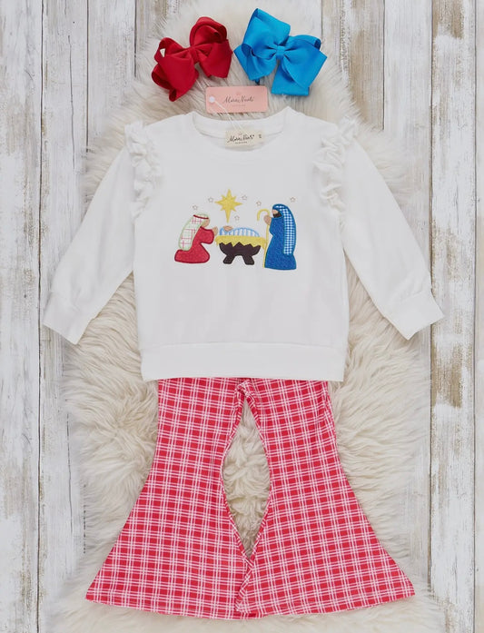Nativity Plaid Set