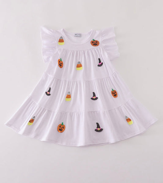 White Pumpkin Sequin Dress
