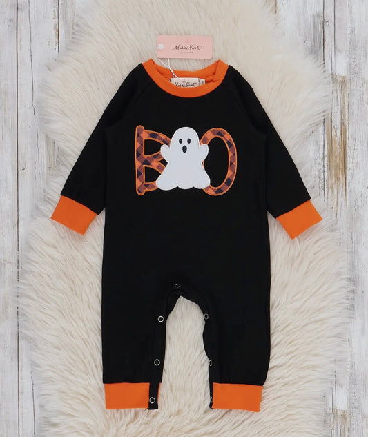 Boo Checkered Onesie