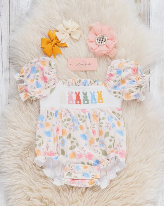 Floral Bunnies Onesie