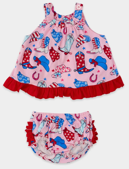 USA Cowgirl Ruffle Set