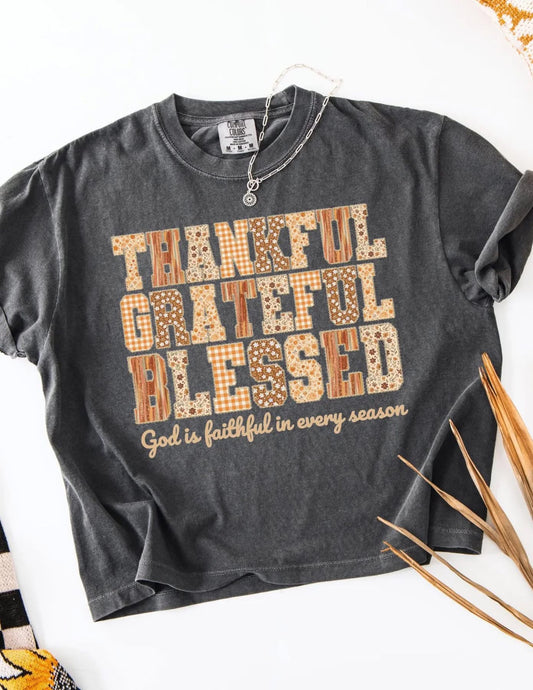 Thankful Grateful Blessed Tee