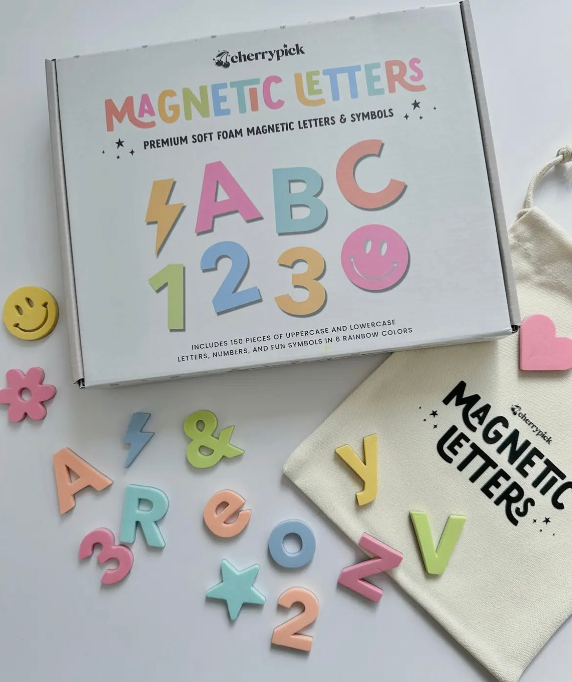 Soft Foam Magnetic Letters & Symbols - 150pcs