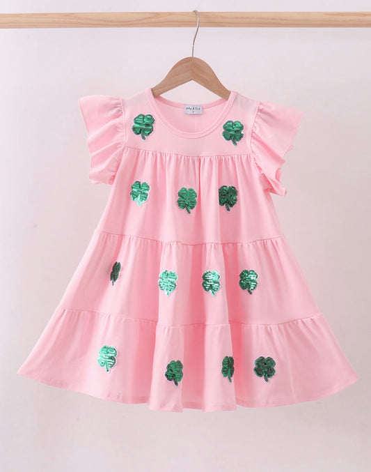 Pink Clover Sequin Dress