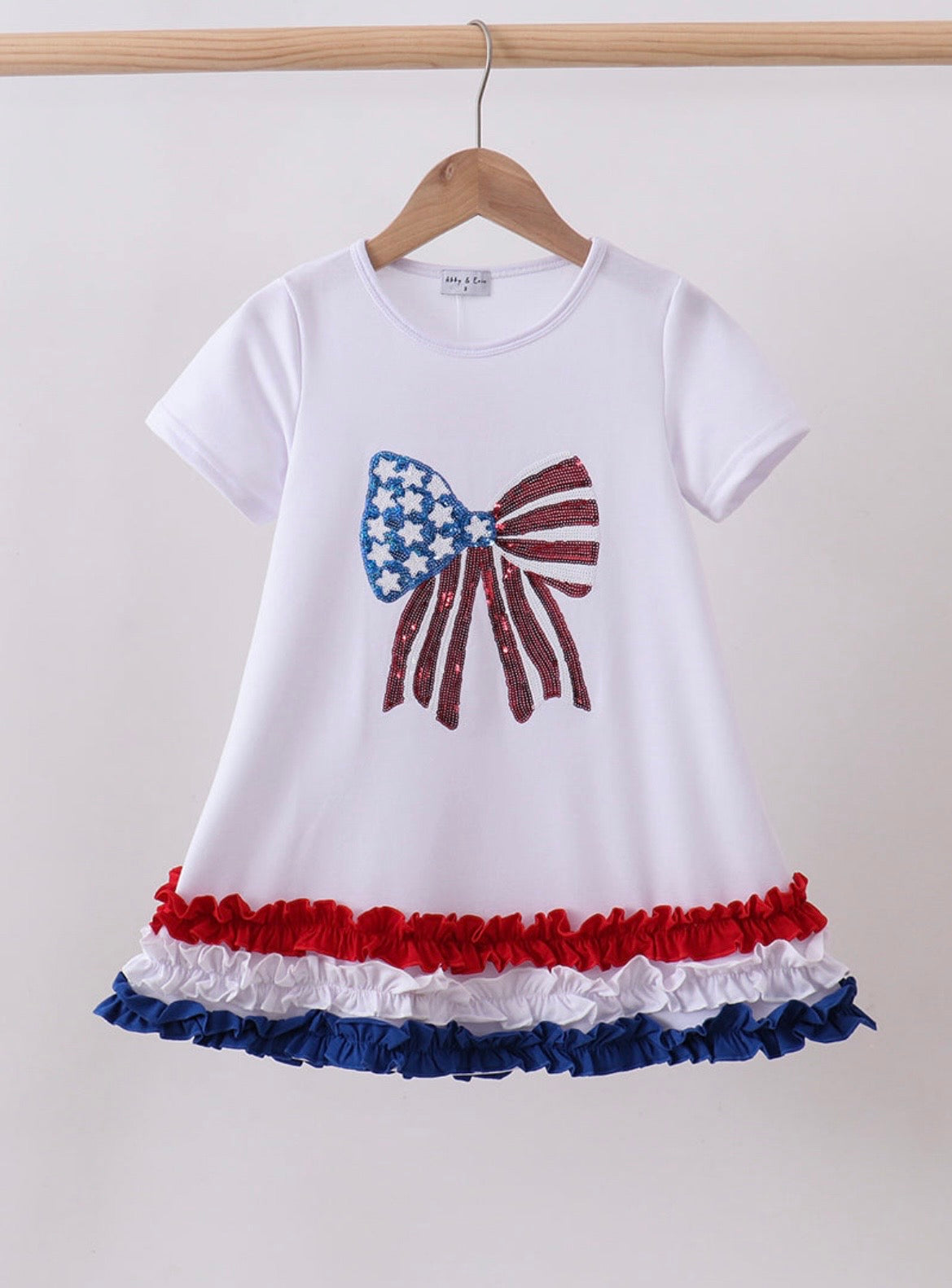 Bow Sequin Ruffle Dress