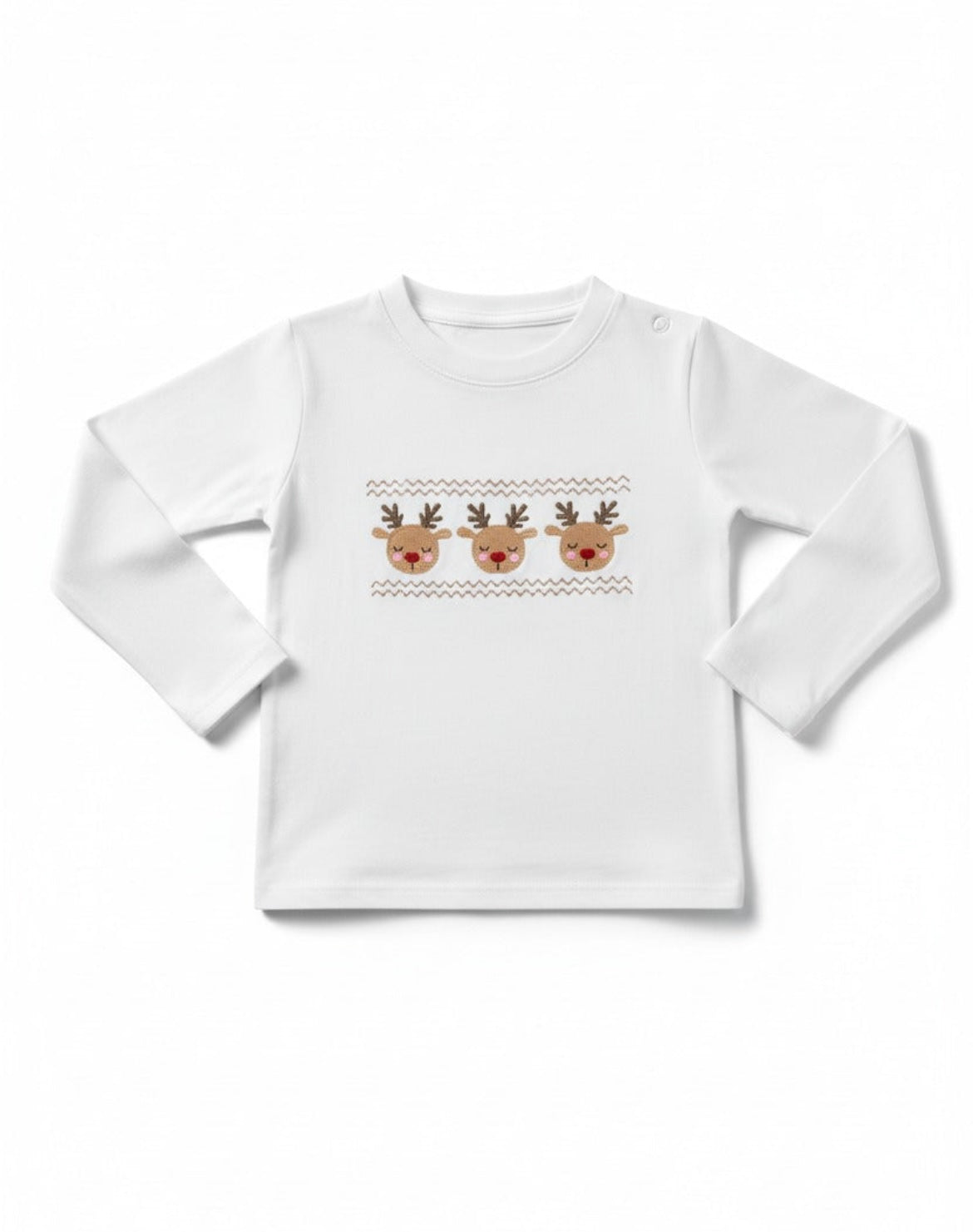 Reindeer Embroidered Top