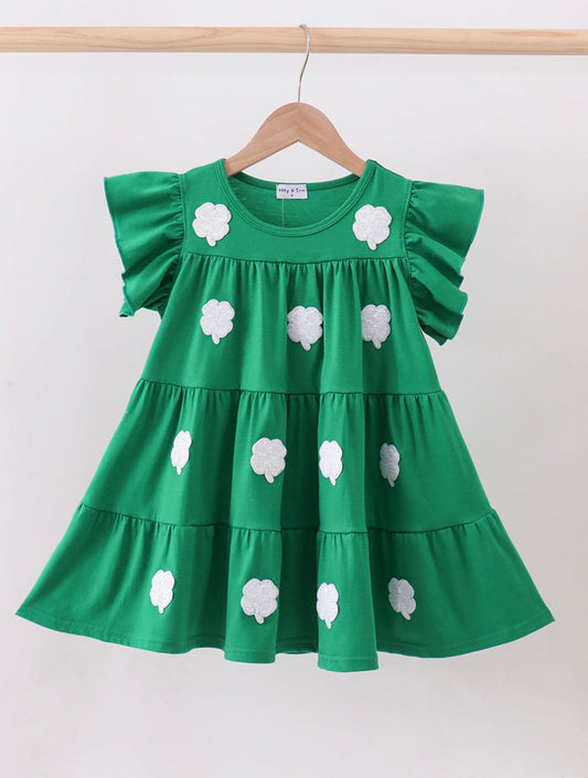 Green Clover Sequin Dress