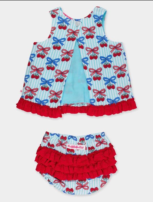 Cherry Bows Ruffle Set