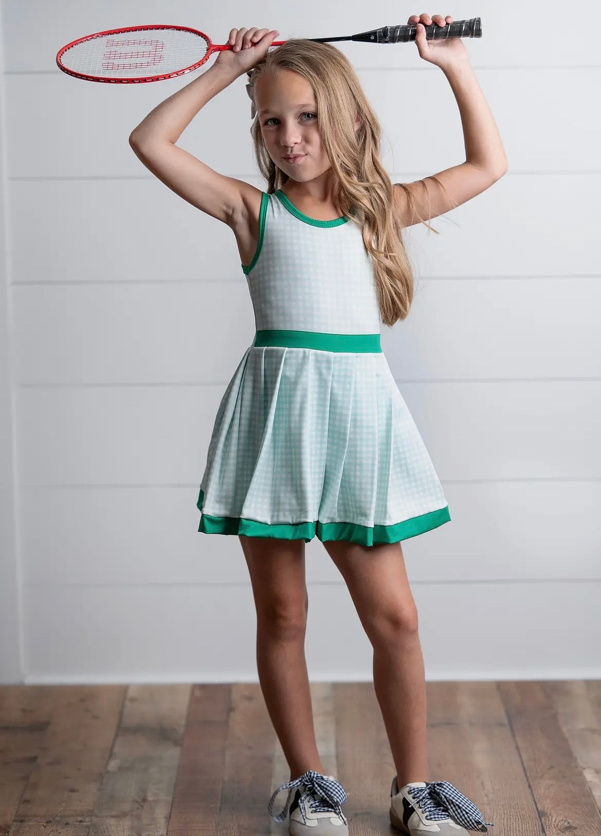 Green Check Athletic Dress
