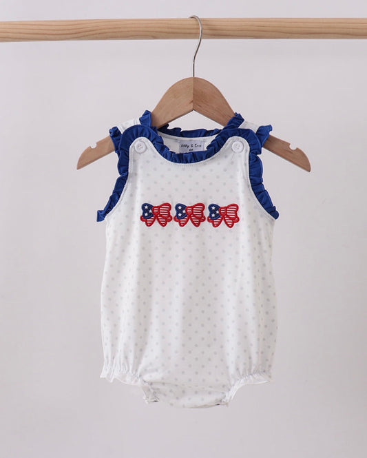 Blue Flag Stars Ruffle Bubble
