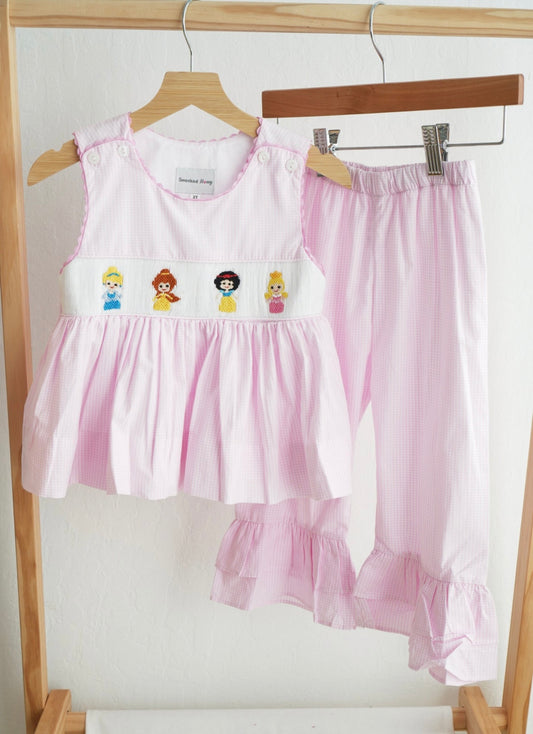 Hand Smocked Ruffle Princess Set