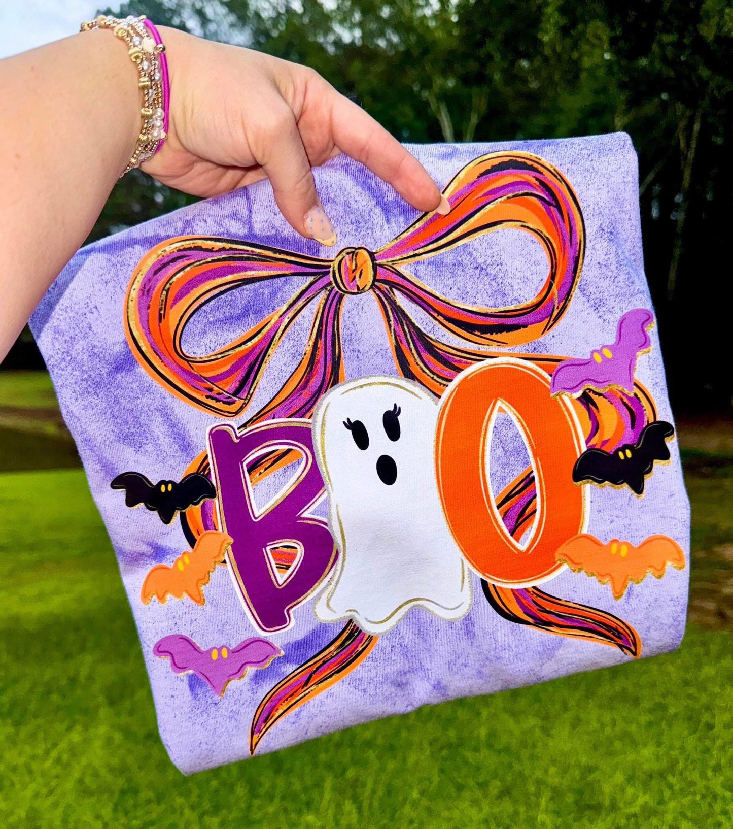 Spooky Bow Tee - Comfort Colors