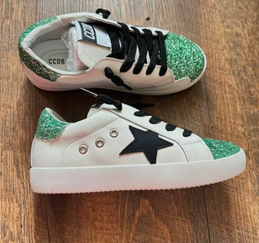 Green Glitter Sneakers