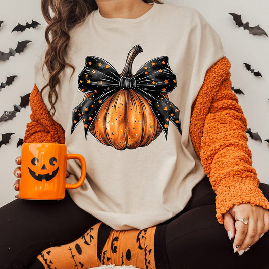 Pumpkin Bow Tee